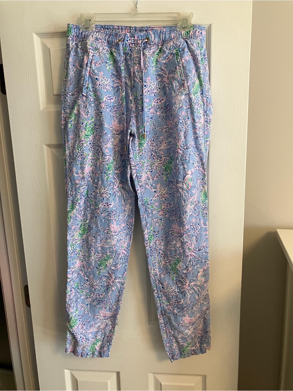 Lilly Pulitzer Lavender Floral Drawstring Joggers